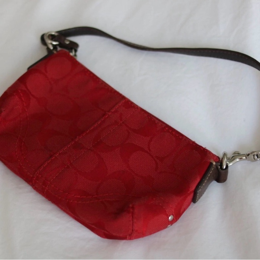 Coach Red Wristlet Clutch